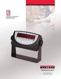 Thumbnail of document Data Sheet - 120/120 Plus Digital Weight Indicator